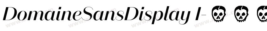 DomaineSansDisplay I字体转换